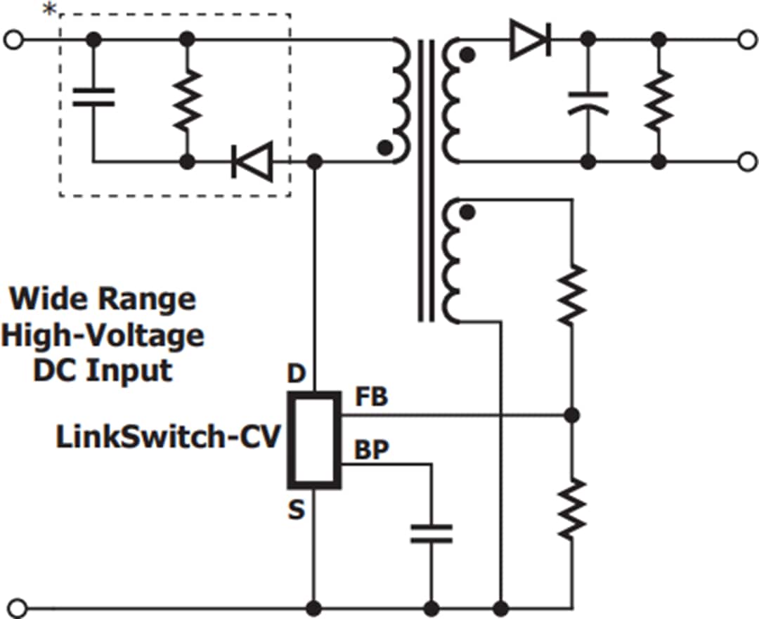 Application Circuit Diagram - Power Integrations LinkSwitch-CV Family Application Circuit Diagram - Power Integrations LinkSwitch-CV Family
