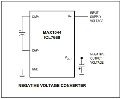 Analog Devices / Maxim Integrated MAX1044 Switched-Capacitor Voltage Converters