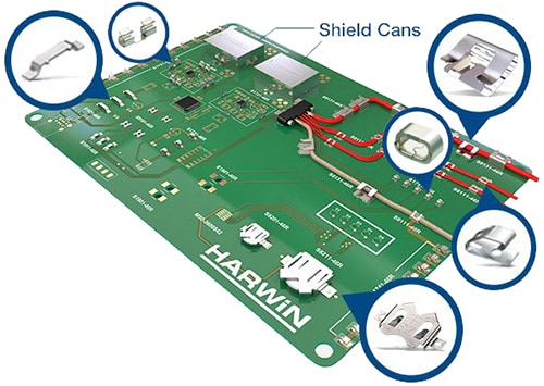 Tabelle - Harwin Harwin EZ-BoardWare RFI- und PCB-Hardware zur Aufbaumontage