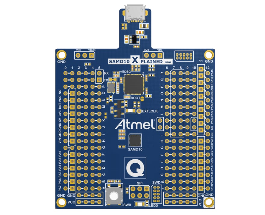 Schaltungsanordnung - Atmel / Microchip ATSAMD10 Xplained Mini Evaluierungskit