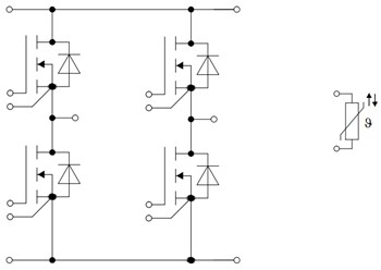Applikations-Schaltungsdiagramm - Infineon Technologies 1.200-V-CoolSiC™-Module