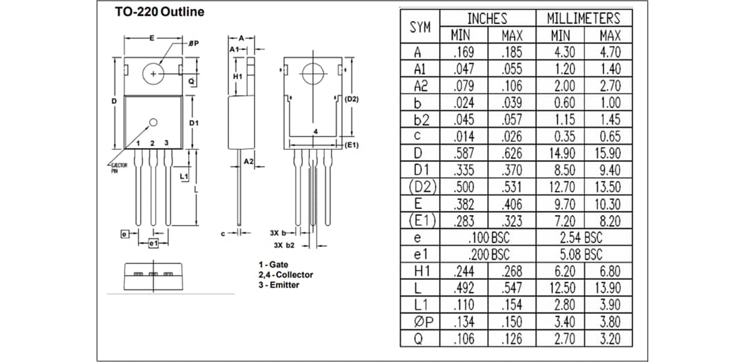 Technische Zeichnung - IXYS XPT™-GenX5™-Trench-IGBTs