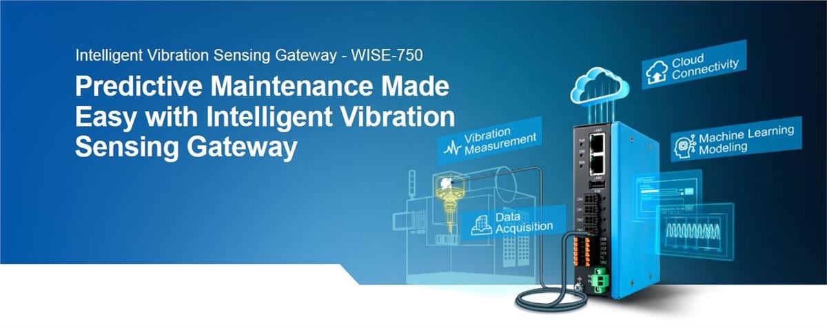 Advantech WISE-750 Intelligentes Vibrations-Gateway Advantech WISE-750 Intelligentes Vibrations-Gateway