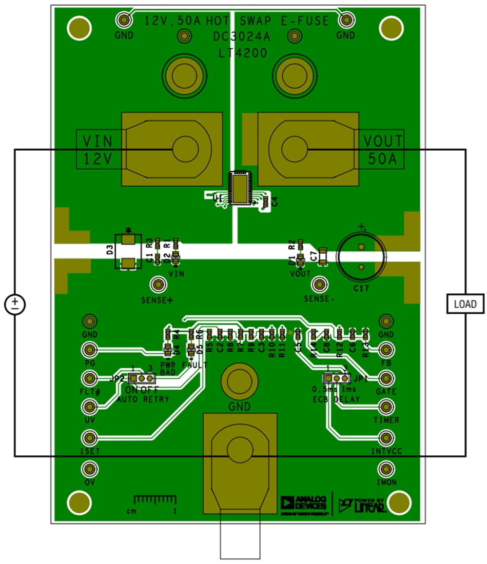 Technische Zeichnung - Analog Devices Inc. LT4200 Demonstrationsschaltungen