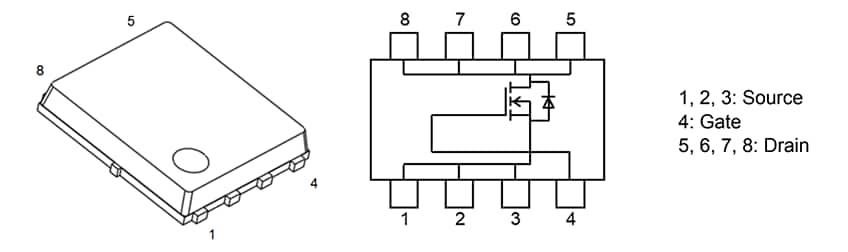 Applikations-Schaltungsdiagramm - Toshiba TPH1100CQ5 n-Kanal-Silizium-MOSFETs