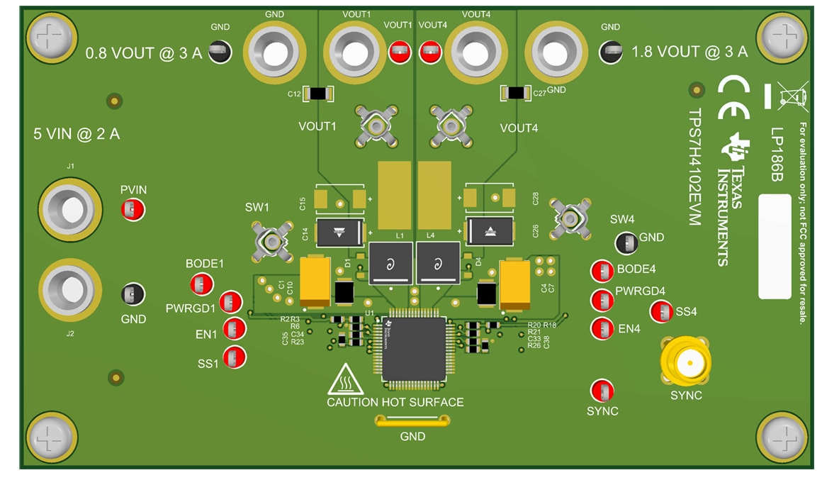 Schaltungsanordnung - Texas Instruments TPS7H4102EVM Evaluierungsmodul