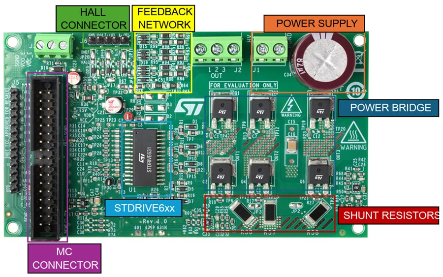 Technische Zeichnung - STMicroelectronics EVLSTDRIVE631 Demonstrationsplatine