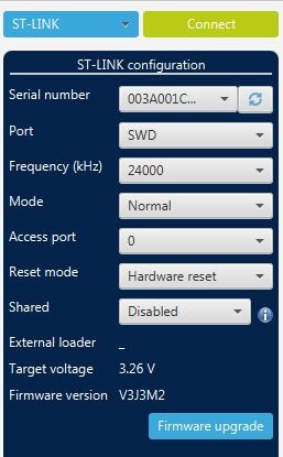 STM32CubeProgrammer Window